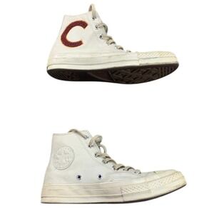 Converse Chuck Taylor All‎ Star 70 Hi Wordmark High Top Sneakers Ivory Women 7.5